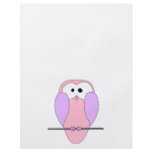 Cute Pink Owl. Cartoon Bird. Custom flyers