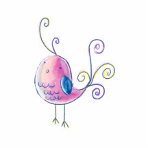 Cute Pink Pastel Bird Photo Cutout