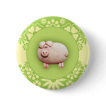 Cute Pink Pig buttons