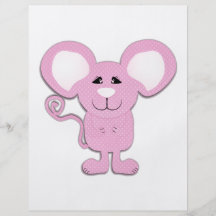 cute pink polka dot mousey mouse personalised flyer