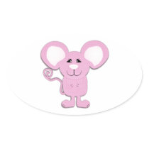 cute pink polka dot mousey mouse stickers