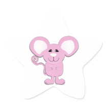 cute pink polka dot mousey mouse sticker