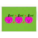 Cute Pink Pumpkins Card