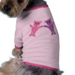Cute Pink & Purple Cartoon Teddy Bears Custom pet clothing