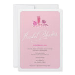 Cute Pink Retro Candy Bridal Shower Invitation