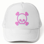 Cute Pink Skull Mesh Hat