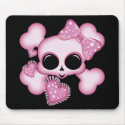 Cute Pink Skull mousepads
