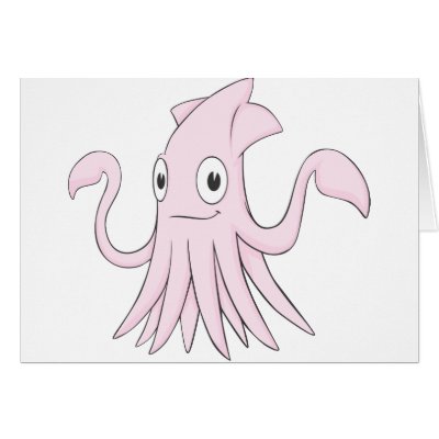 Cute Cartoon Squid