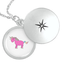 Cute pink unicorn lockets