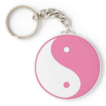 Cute Pink Yin Yang keychain