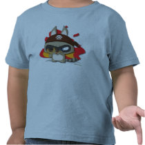 Cute Pirate Funny Cartoon Character Slingshot Tee