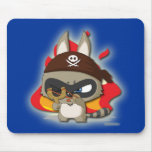 Cute Pirate Funny Cartoon Slingshot Mouse Pad