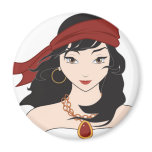 Cute Pirate Girl magnets