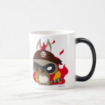 Cute pirate racoon anime cartoon character mug