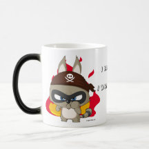 Cute pirate racoon anime cartoon character mug