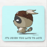 Cute pirate racoon funny cartoon anime mousepad