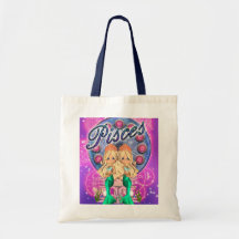 Cute Pisces Zodiac Bag With Two Mermaids
