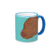 Cute Pit Bull portrait Coffee Mugs
