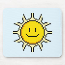 Cute Pixel Sun Mouse Mats