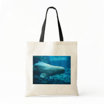 Cute Playful Beluga Whale In Aquarium At Georgia Canvas Bags