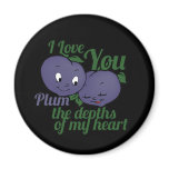 Cute Plum Love magnets