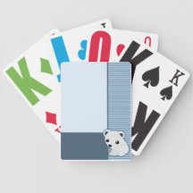 Cute Polar Bear Blue Cards Card Decks