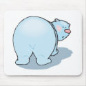 cute polar bear butt mousepads