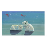 Cute Polar Bear Cub Holiday Gift Tags business cards