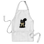 Cute Polka Dot Black Kitty Cat Apron
