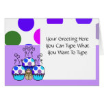 Cute Polka Dot Cupcake Monster Greeting Card