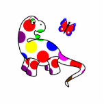 Cute Polka Dot Dinosaur Ornament photo sculptures