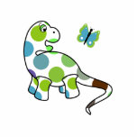 Cute Polka Dot Dinosaur Ornament photo sculptures