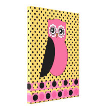 Cute Polka Dot Owl Canvas Print