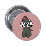 Cute Polka Dot Puppy Dog Button