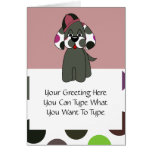 Cute Polka Dot Puppy Dog Greeting Card