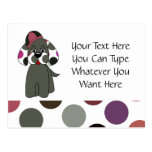 Cute Polka Dot Puppy Dog Postcard