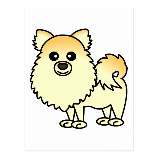 Cute Pomeranian Cartoon Post Cards | Zazzle.co.uk