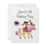 Cute pony and 4th birthday girl party
