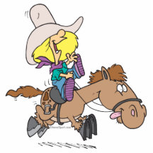 cute pony ride cartoon cut out