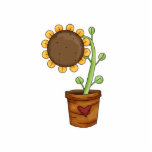 Cute Potted Sunflower Plant photo sculptures