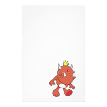cute pouting fire fang monster stationery