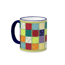 Cute Pretty Patchwork Mosaic Pattern Mug