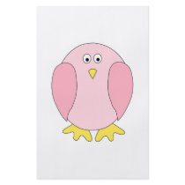 Cute Pretty Pink Bird Cartoon. Full Colour Flyer