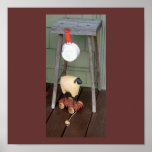 Cute Primitive Sheep Toy Poster posters