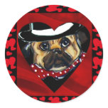 Cute Pug Valentine Sticker