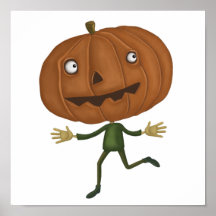 cute pumpkin head print