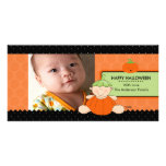 Cute Pumpkin Kids Halloween Photo Card