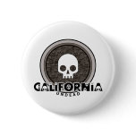 Cute Punk Skull California Button