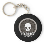 Cute Punk Skull Idaho Keychain Dark