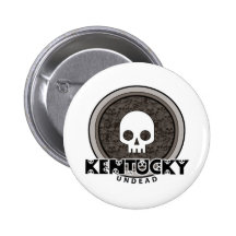 Cute Punk Skull Kentucky Button